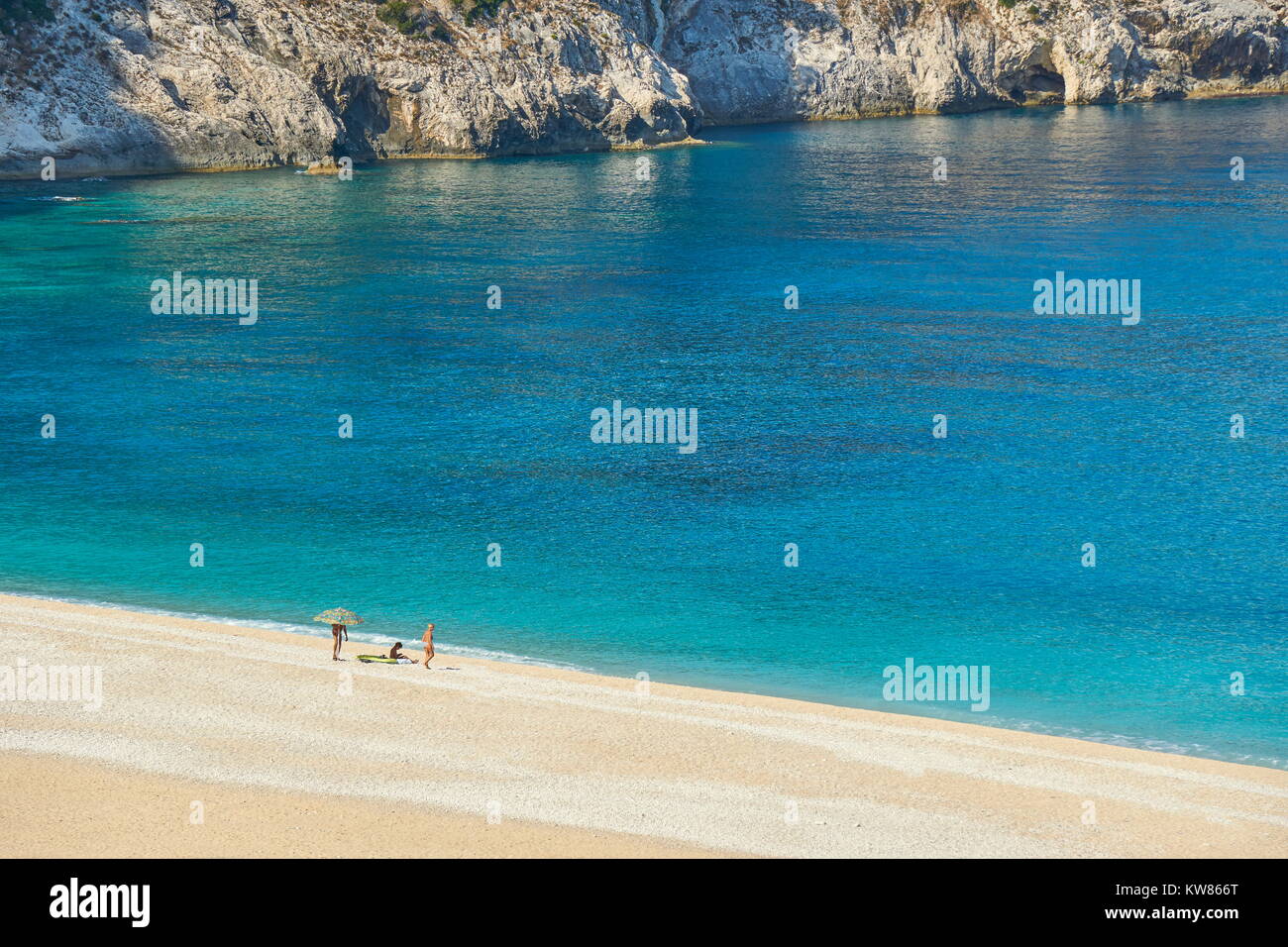 Griechenland - Myrtos Beach, Kefalonia (Kefalonia), Griechische Ionische Inseln Stockfoto