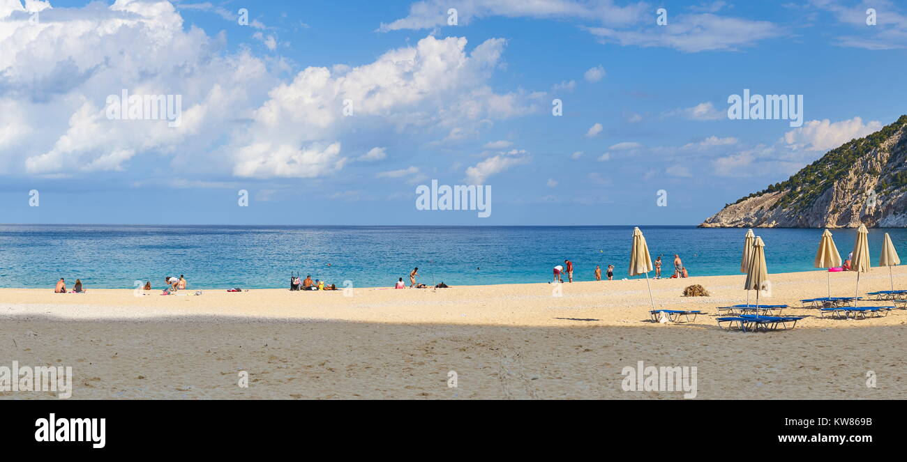 Myrtos Beach, Kefalonia (Kefalonia), Griechische Ionische Inseln, Griechenland Stockfoto