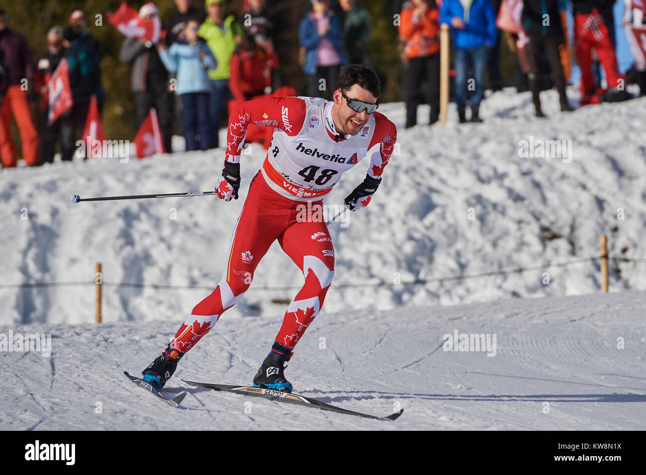 Lenzerheide, Schweiz, 31. Dezember 2017. HARVEY Alex (CAN) während der Mens 15 km klassisch Konkurrenz an den FIS Langlauf Weltcup Tour de Ski 2017 in Lenzerheide. Foto: Cronos/Rolf Simeon Stockfoto