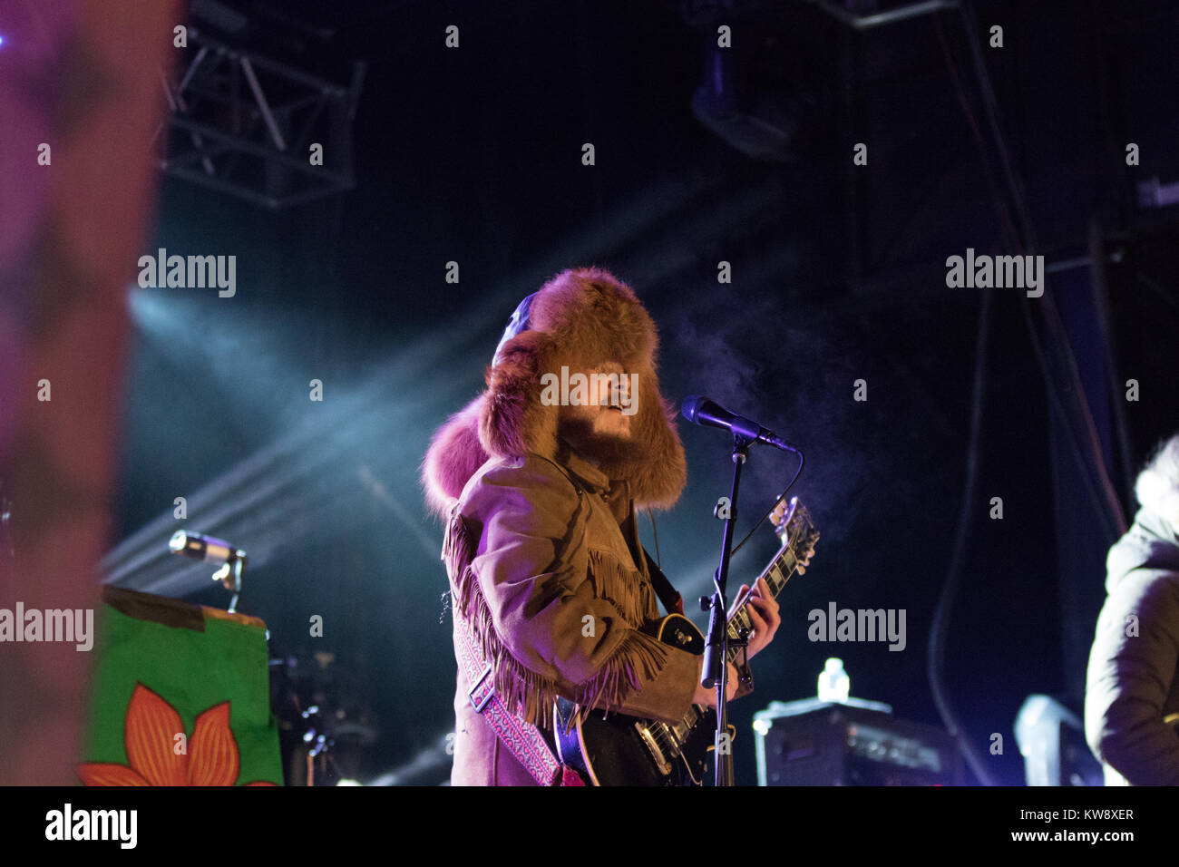 Brampton, Kanada. 31 Dez, 2017. Die Schafe Hunde Schlagzeile Silvester in Brampton. Die Schafe Hunde spielen ein tolles Set. Quelle: VNR Fotografie/Alamy leben Nachrichten Stockfoto