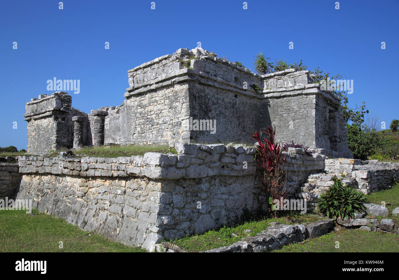 die alten Maya-Stadt Tulum in Mexiko Stockfoto