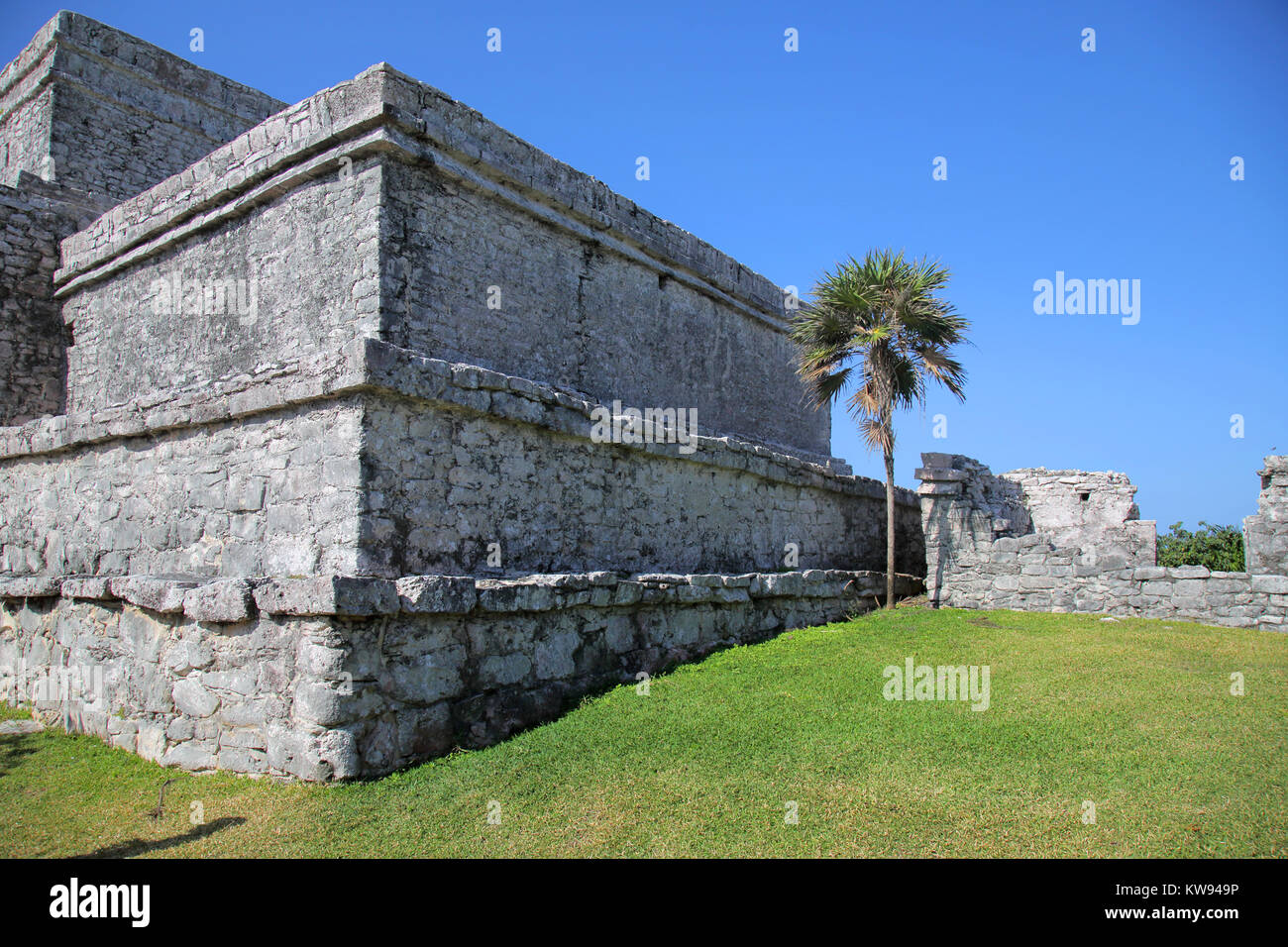 die alten Maya-Stadt Tulum in Mexiko Stockfoto