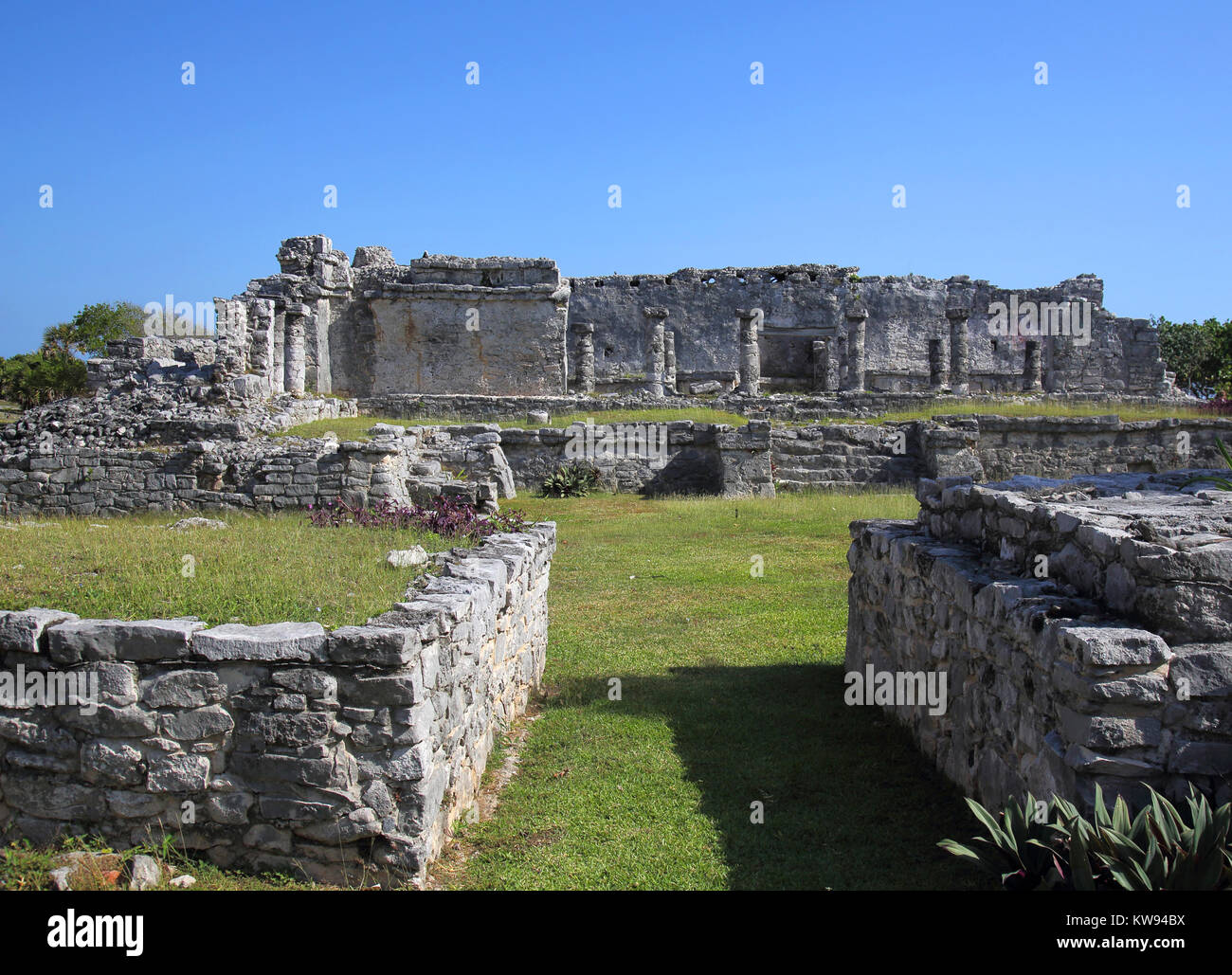 die alten Maya-Stadt Tulum in Mexiko Stockfoto
