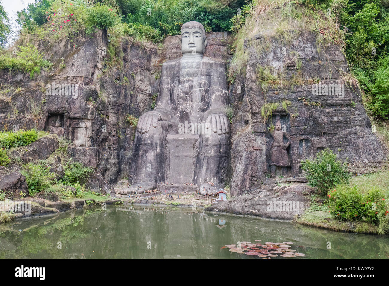 Chinesische Wahrzeichen Miniatur sichuan Statue Stockfoto