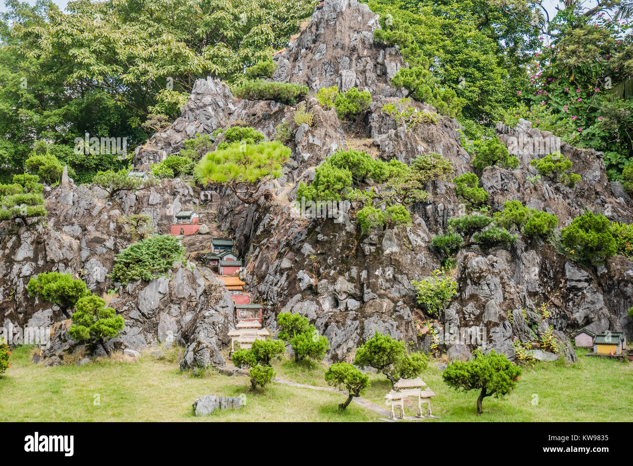 Chinesische Wahrzeichen Miniatur Berg Taishan Stockfoto