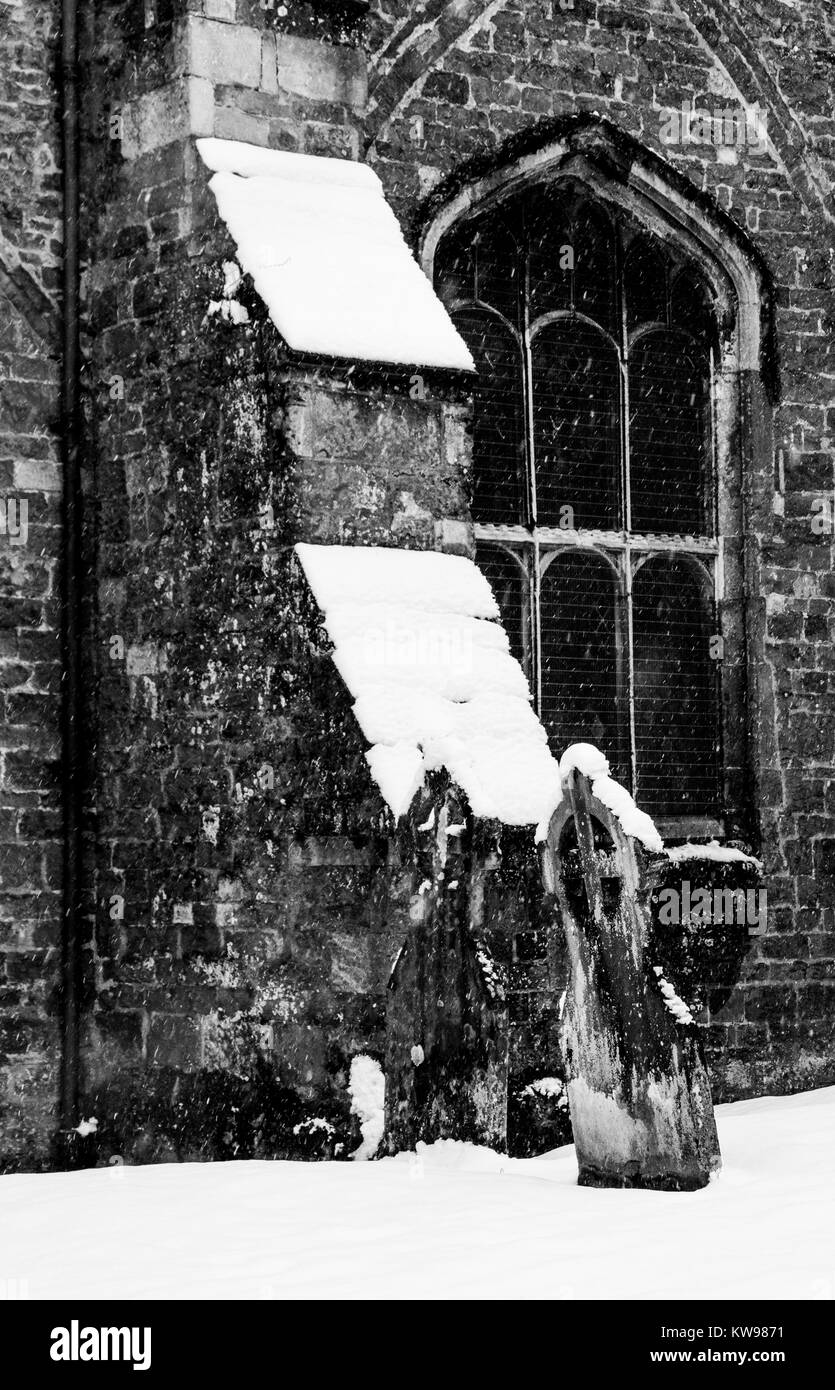 Schnee Kirche Stockfoto