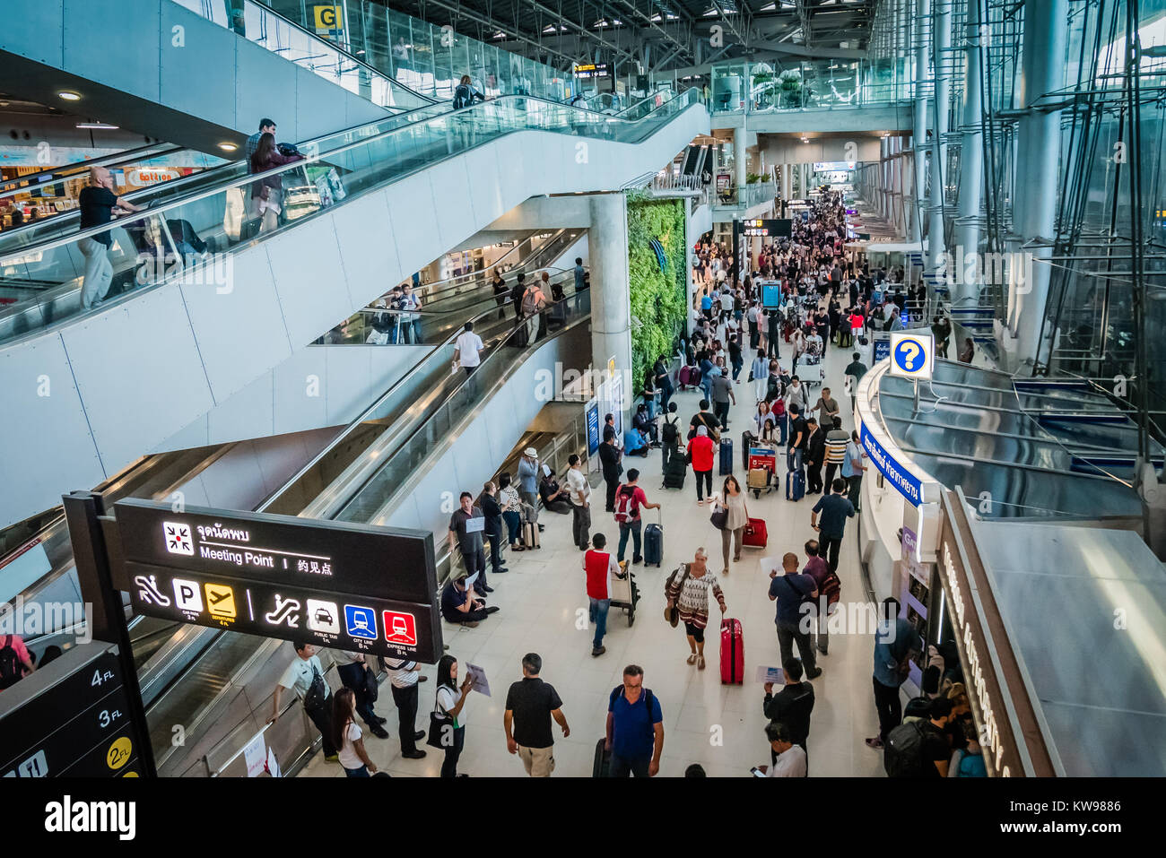 Bangkokg suvarnabhumi Airport Innenraum Stockfoto
