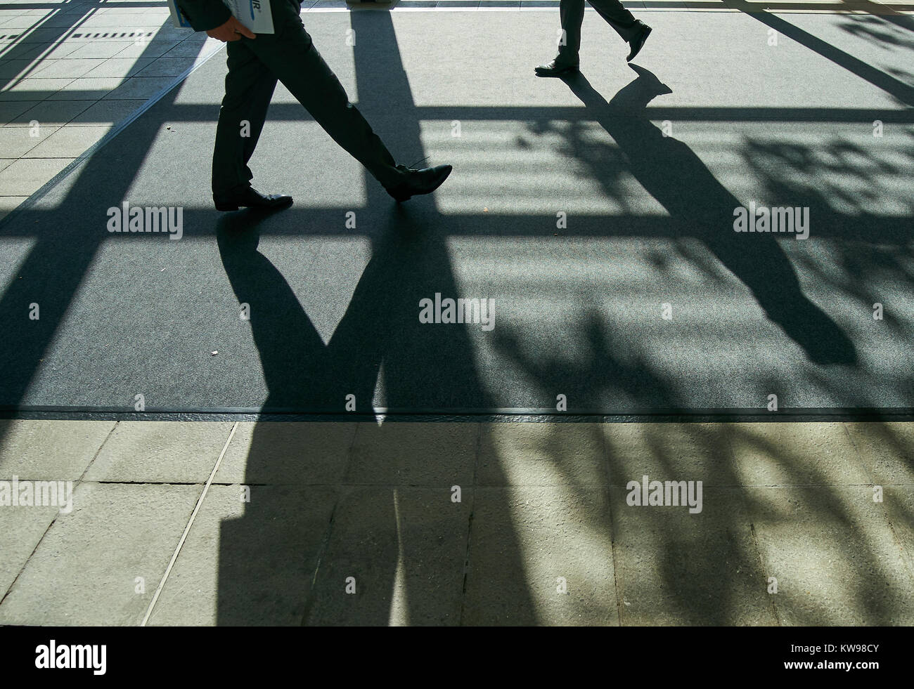 Ausstellung München, 10. Oktober 2017 symbolisches Bild, Illustration, Funktion, Geschäftsmann auf der Inter Airport Europe 2017, der führenden Messe für Stockfoto