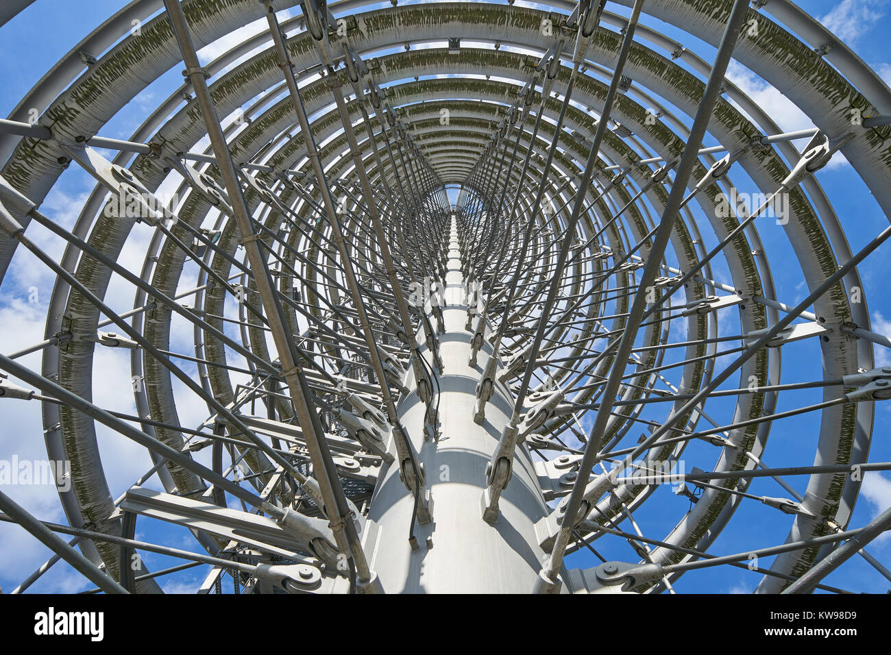 Ausstellung München, 10. Oktober 2017 Ausstellung Turm an der Inter Airport Europe 2017, der führenden Messe für den Flughafen Industrie, Ausrüstung, Tec Stockfoto