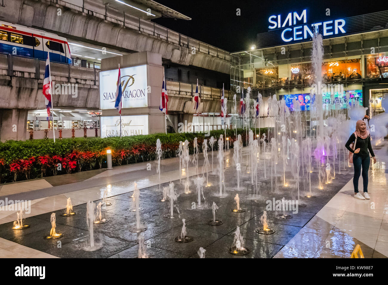 Bangkok Siam Center Shopping Mall Stockfoto