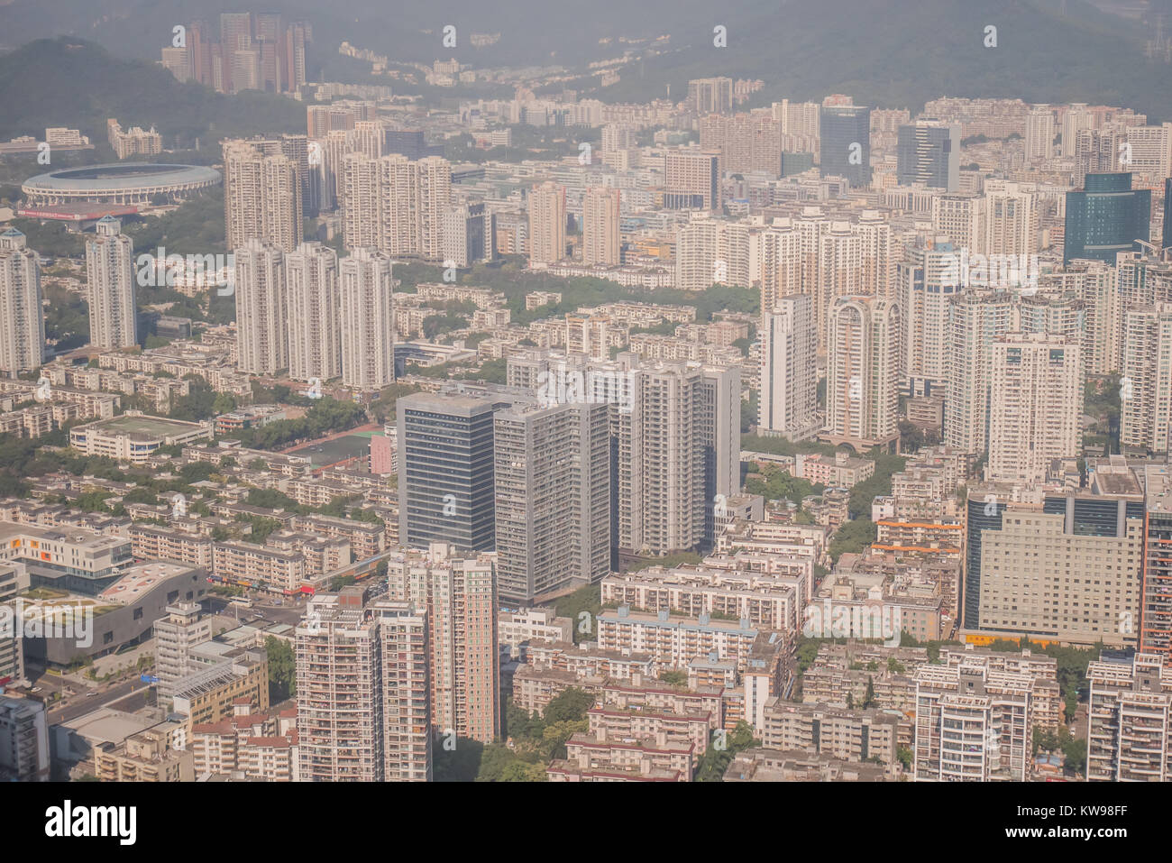 Shenzhen ist eine Stadt in China. Stockfoto