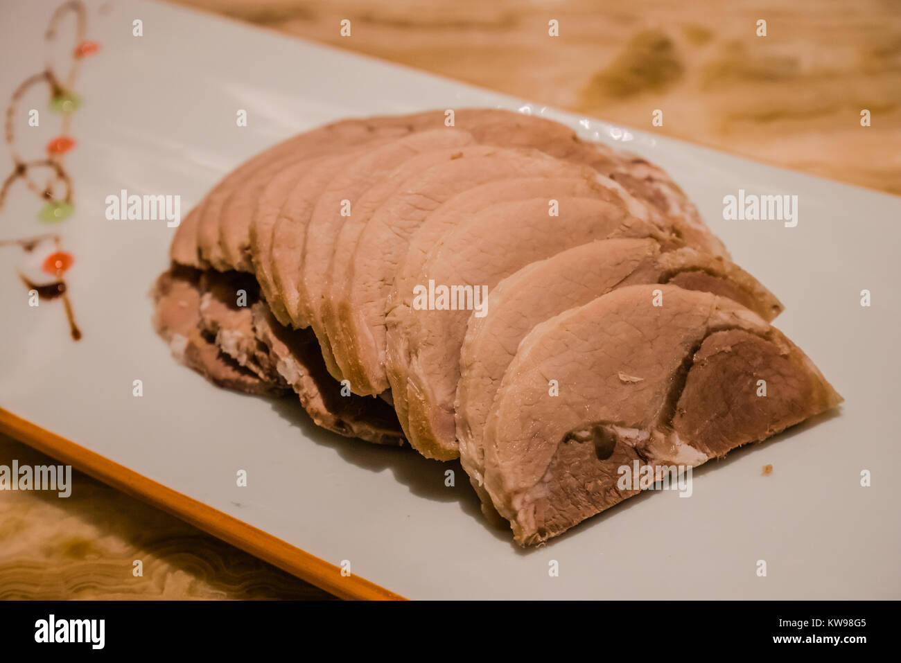 Stück Schweinefleisch Vorspeise Stockfoto
