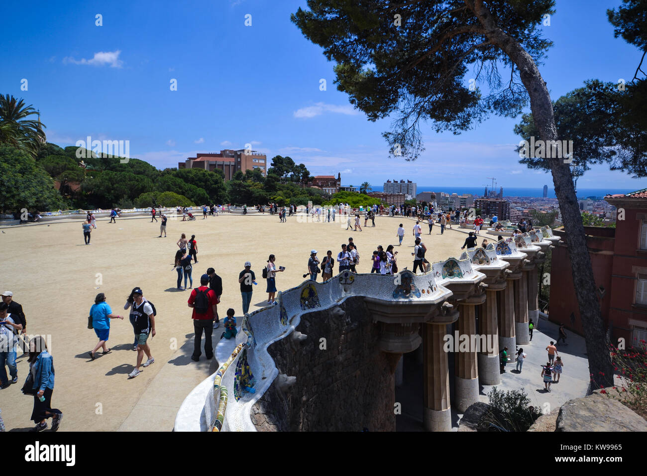 Park Güell, Barcelona, vom Feinsten Stockfoto
