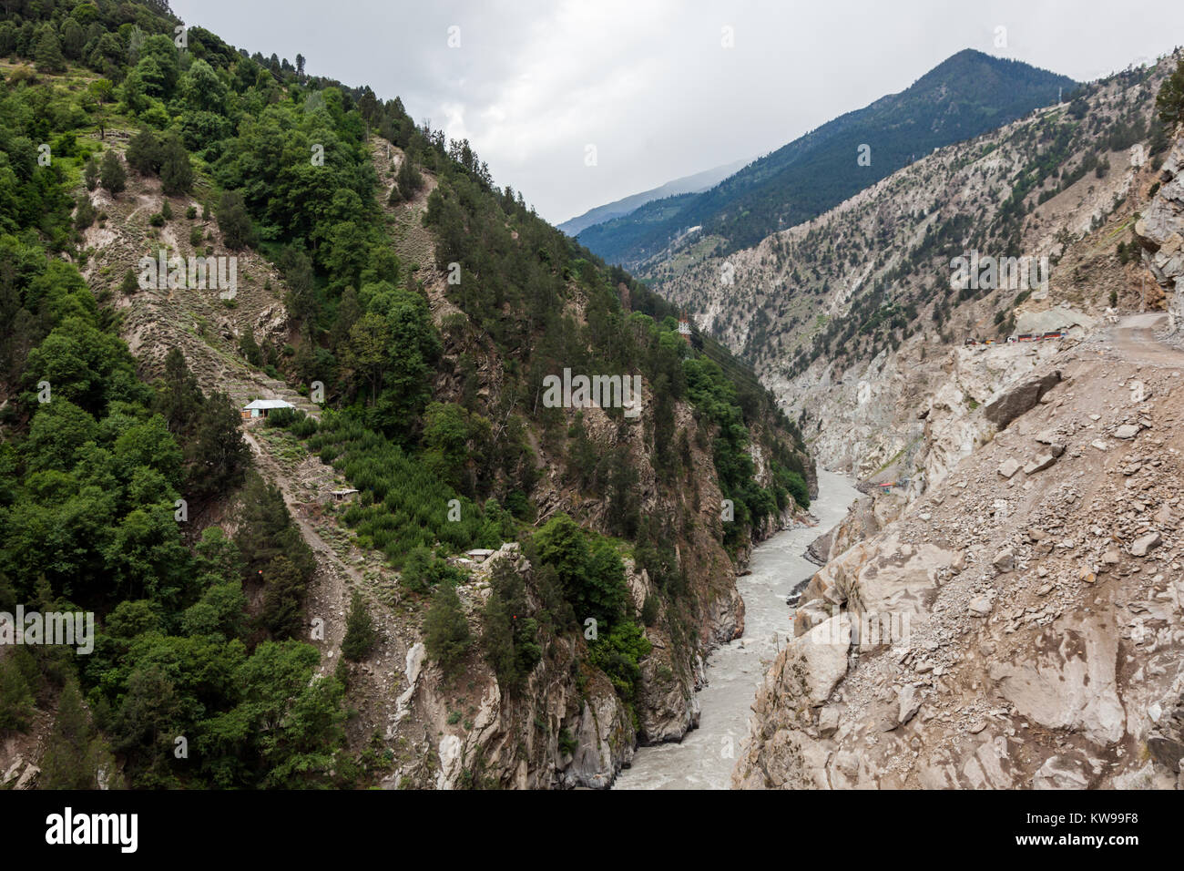 Landschaften aus der road trip von Spiti Valley, Himachal Pradesh, Indien. Stockfoto