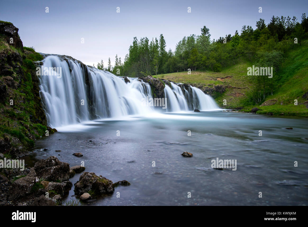 Island Wasserfall Stockfoto