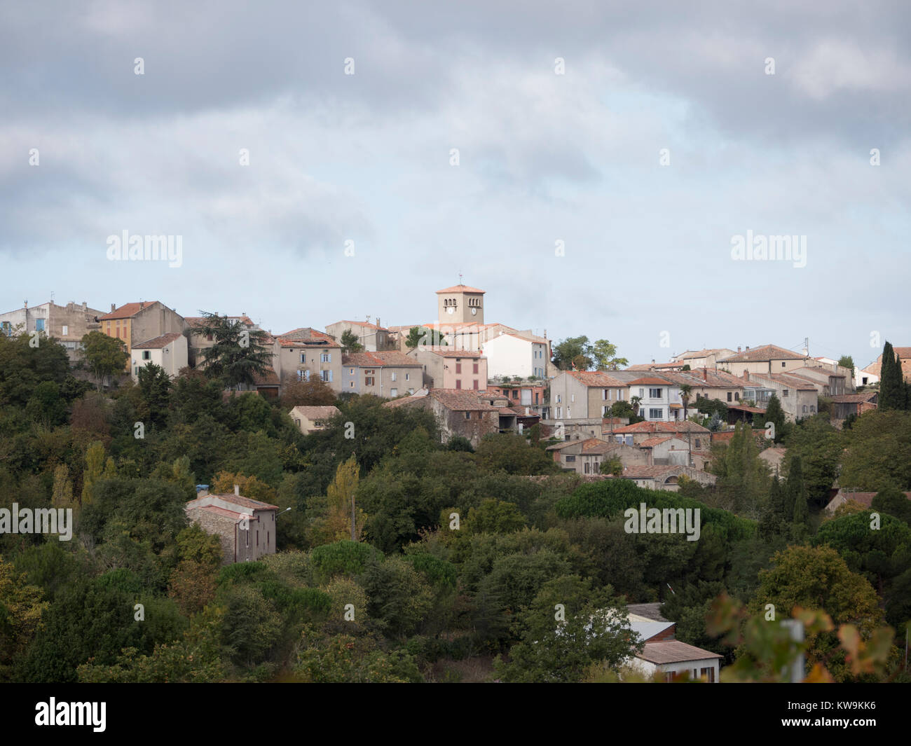 Französische Bergdorf von Bellegarde-du-Razes im Languedoc Stockfoto