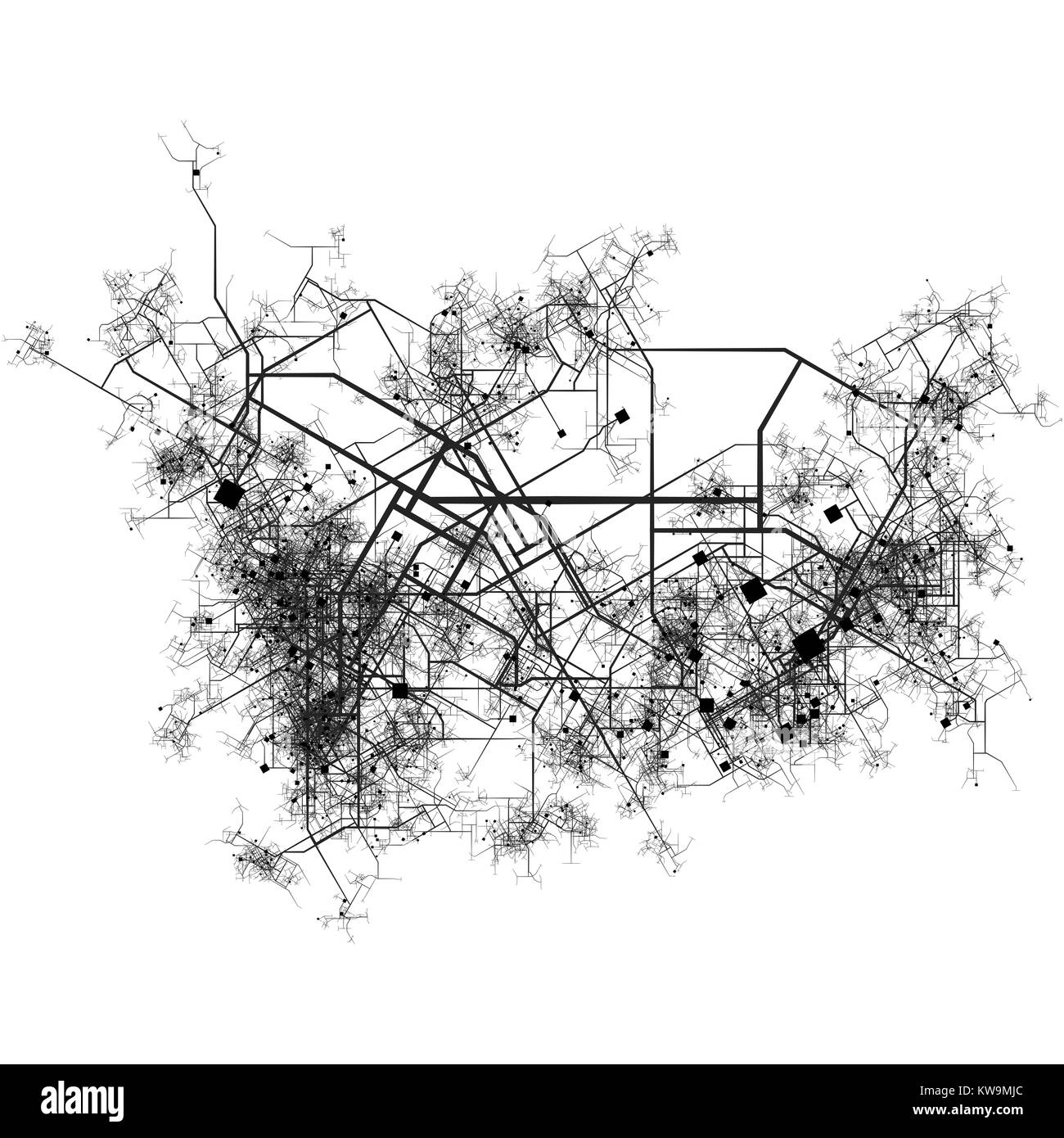 City Büro Gebäude und Straßen als Konzept Stockfoto