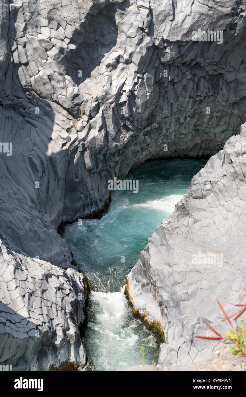 Der Alcantara Schlucht, Sizilien, Europa Stockfoto