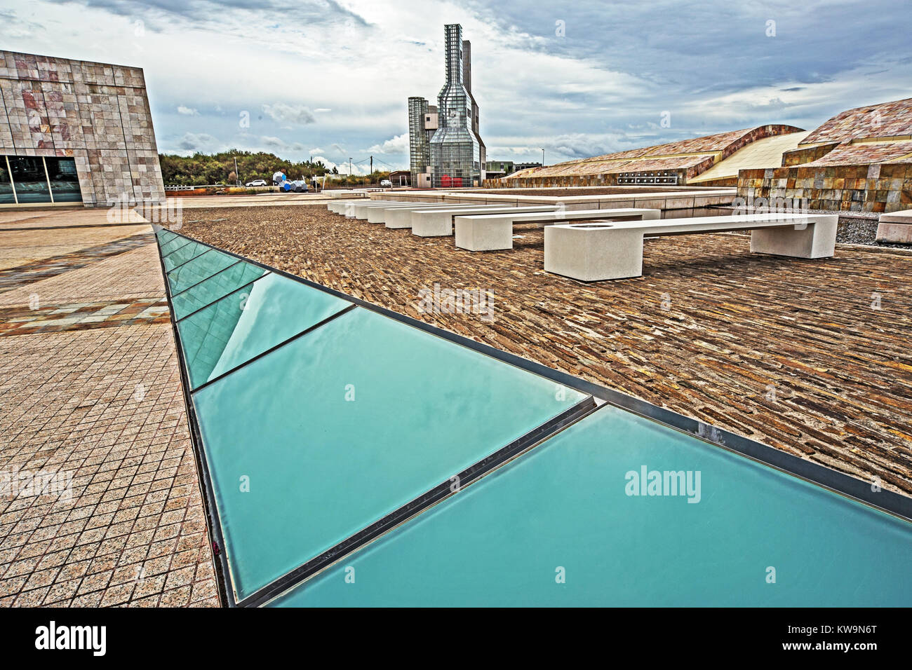 Citade da Cultura de Galicia (Stadt der Kultur), Monte Gaias, Santiago de Compostela, Galicien, Spanien Stockfoto