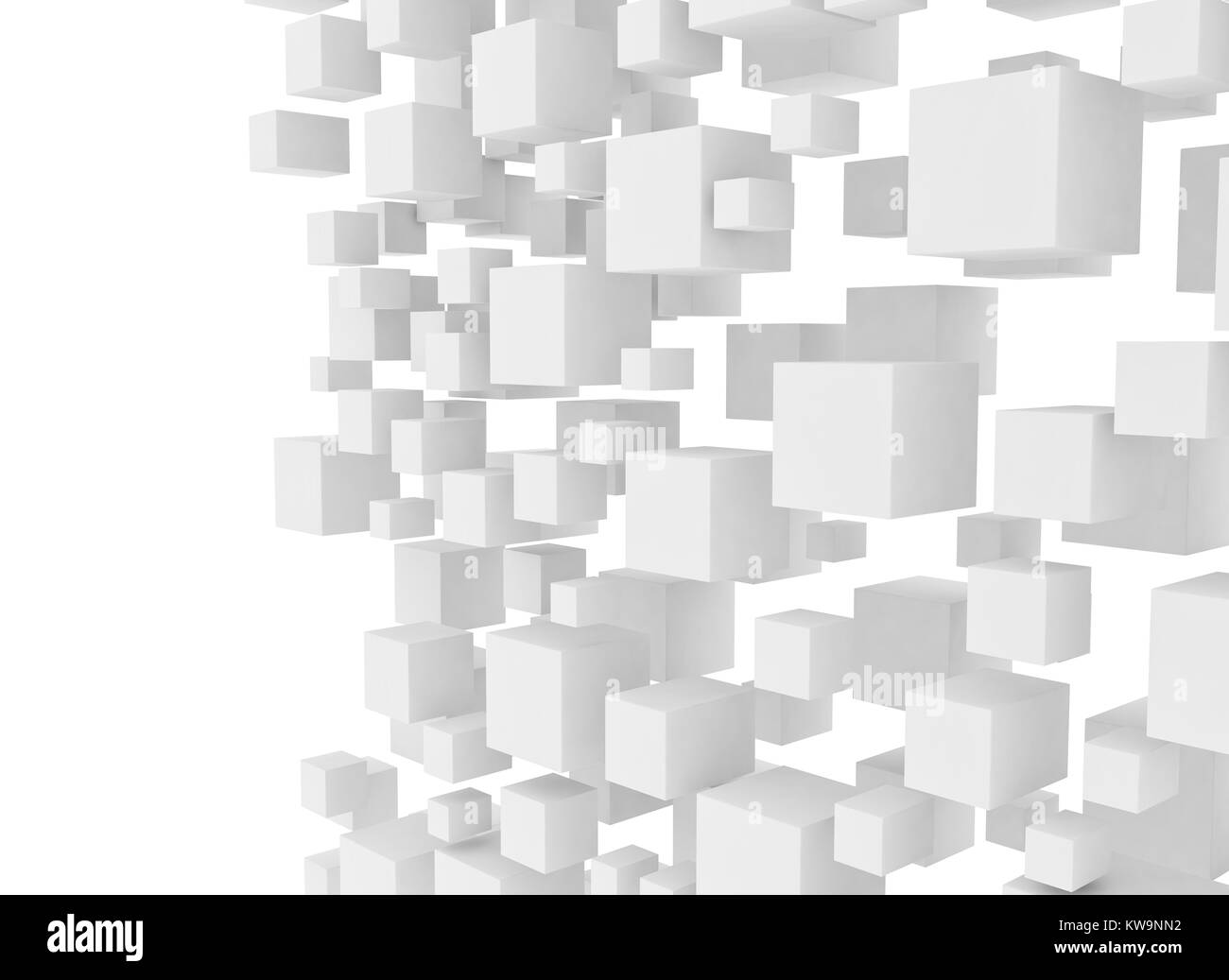 Digitale Illustration der 3d Würfel-Design-Hintergrund Stockfoto