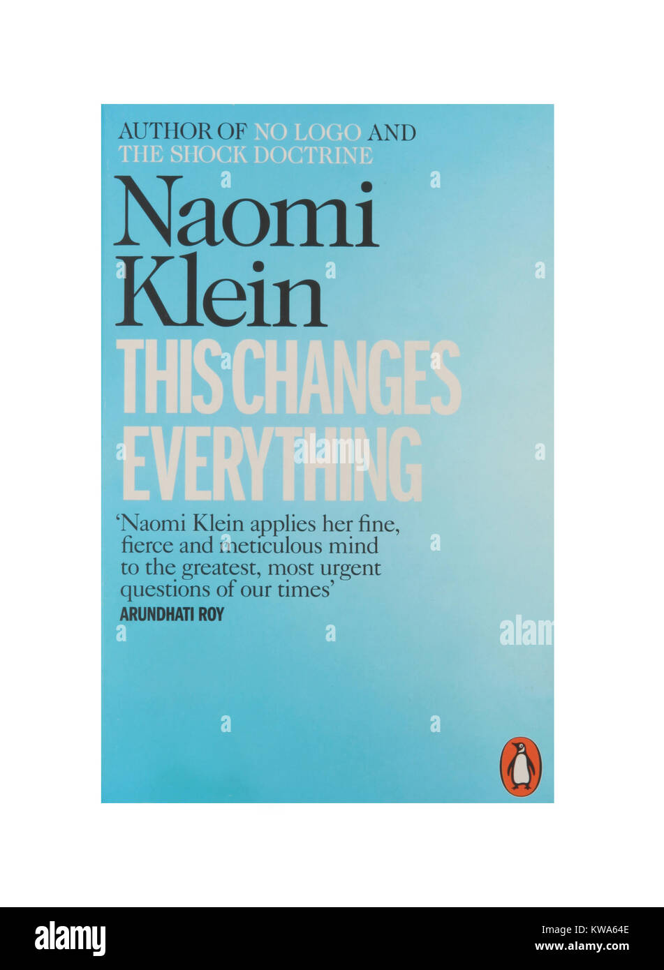 Das Buch, das ändert alles von Naomi Klein Stockfoto
