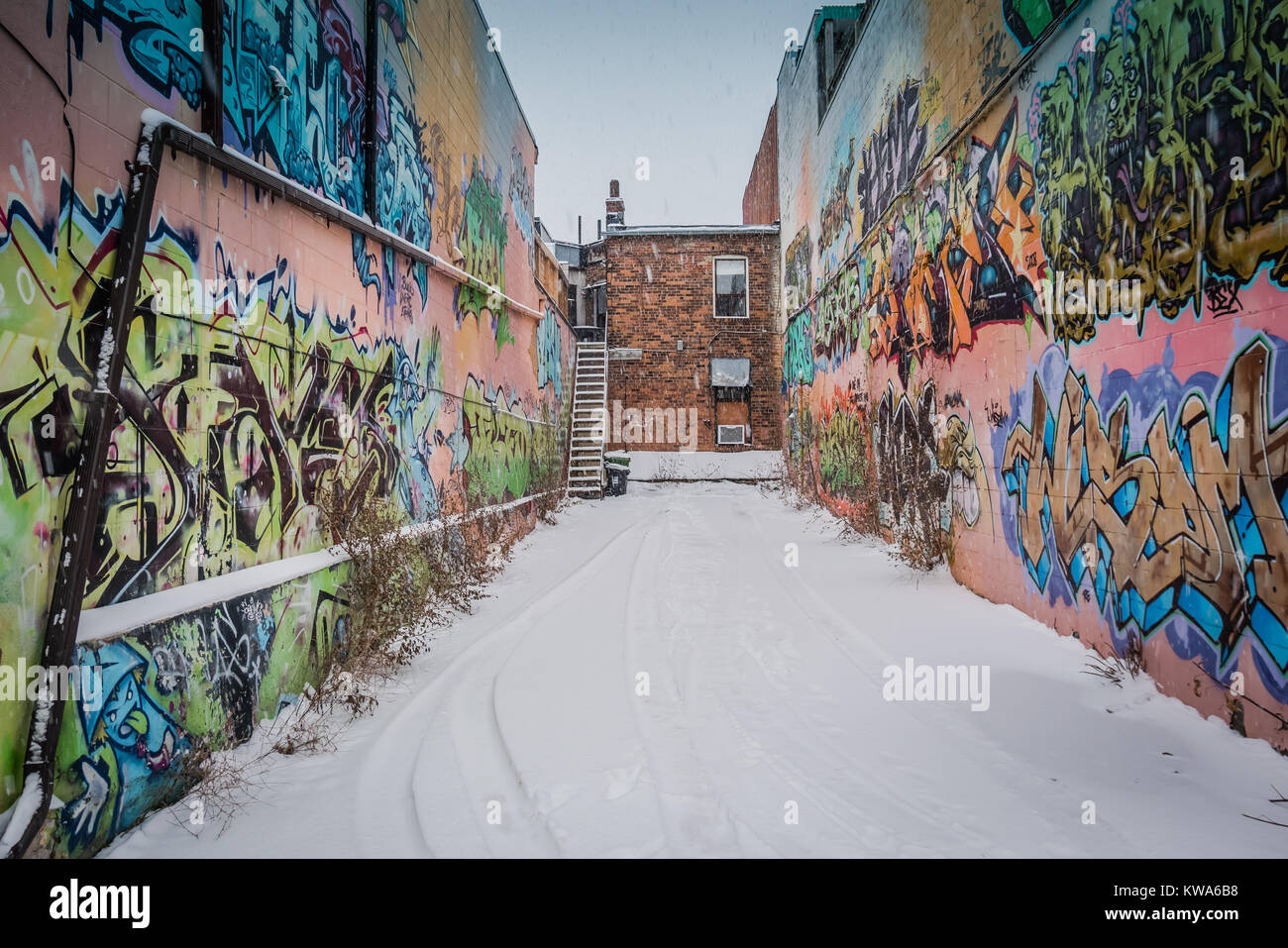 Toronto graffiti Gasse Stockfoto