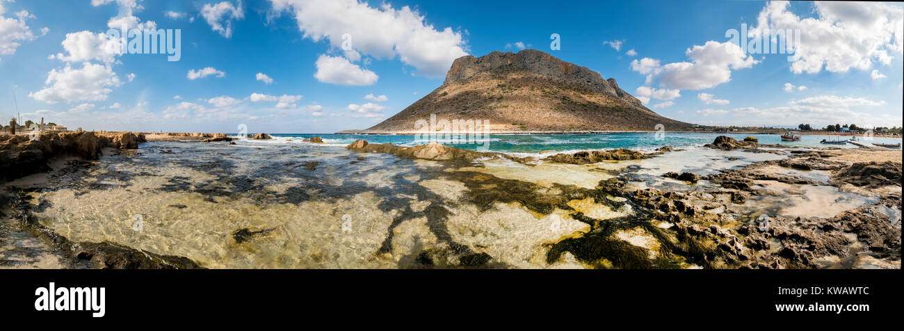Stavros, Zorbas Beach, ein Film für den Film "Alexis Sorbas", die Halbinsel Akrotiri, Chania, Kreta, Griechenland, Europa, Griechenland, Chania, Kreta, Griechenland, Eur Stockfoto