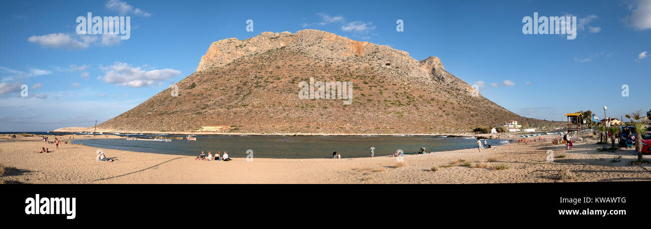 Stavros, Zorbas Beach, ein Film für den Film "Alexis Sorbas", die Halbinsel Akrotiri, Chania, Kreta, Griechenland, Europa, Griechenland, Chania, Kreta, Griechenland, Eur Stockfoto