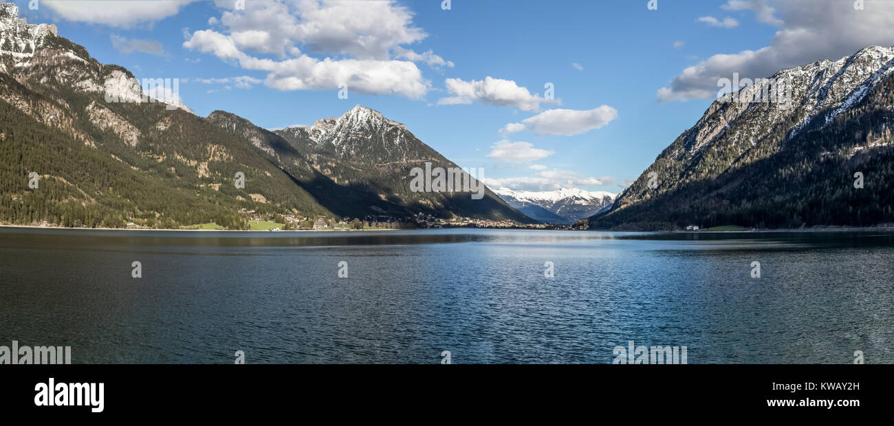 Panaorama von Mayrhofen See in Österreich Stockfoto