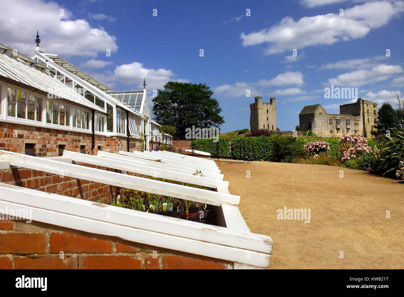 Helmsley Schloss und Gärten, North Yorkshire Stockfoto