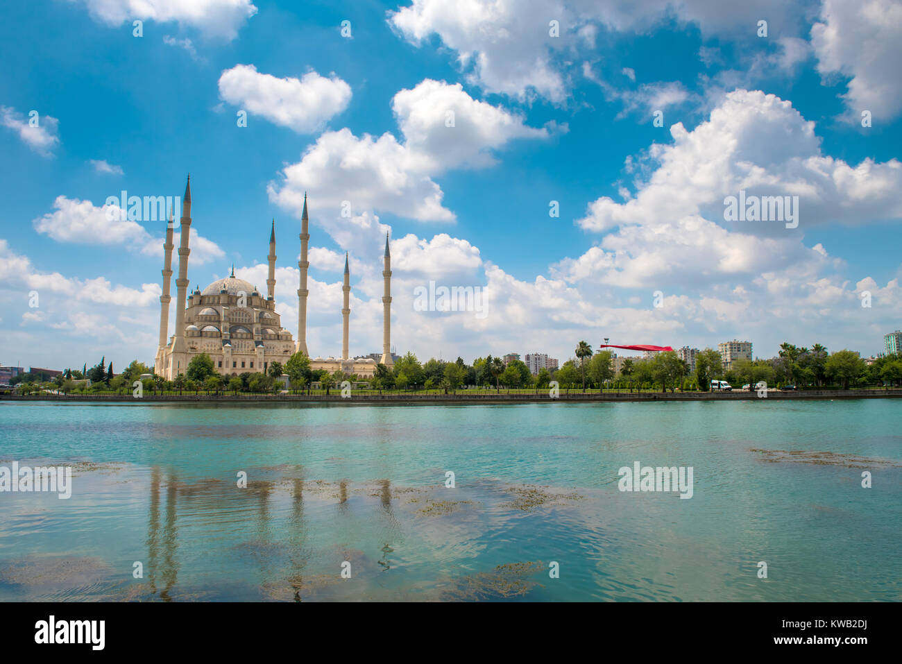 Türkei Adana Sabanci Zentralmoschee Stockfoto