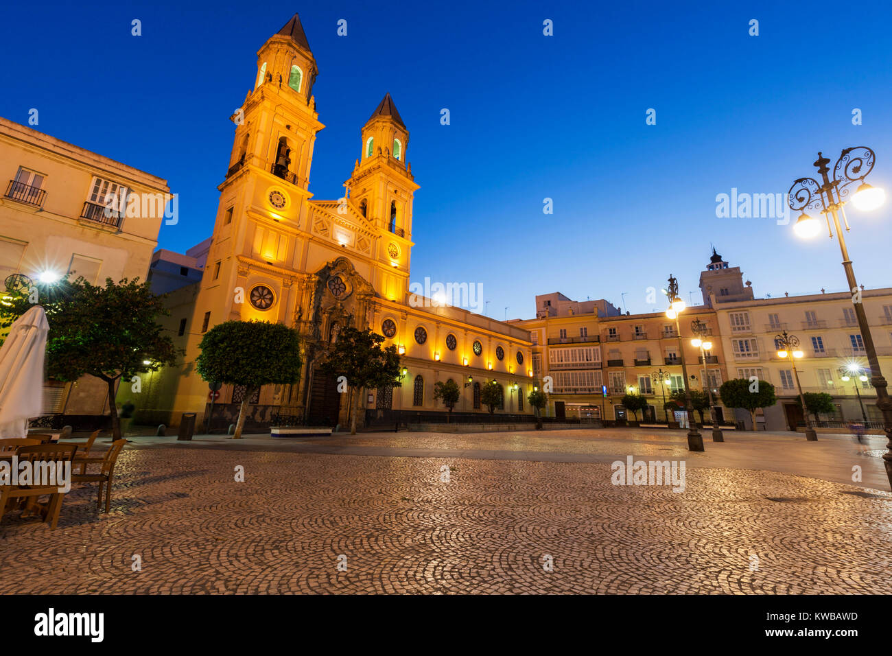 Kirche San Antonio in Cadiz. Cadiz, Andalusien, Spanien. Stockfoto