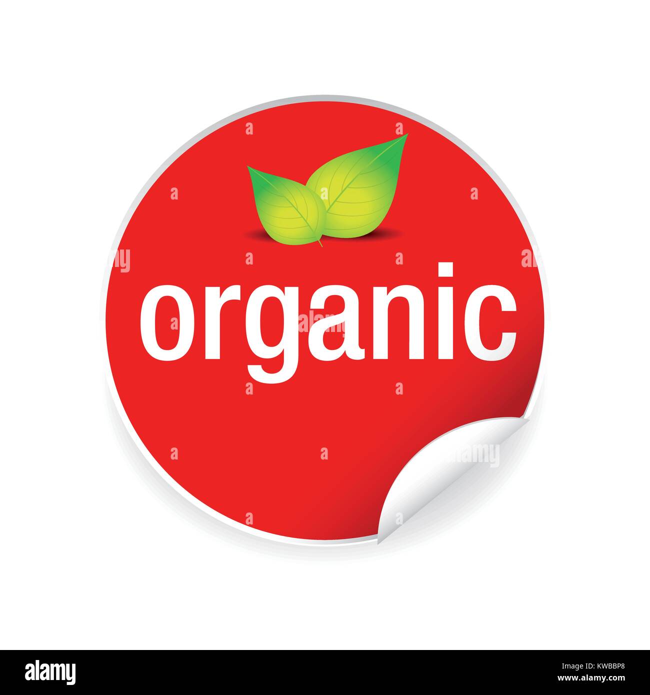 Organic Food label Tag Aufkleber Stock Vektor