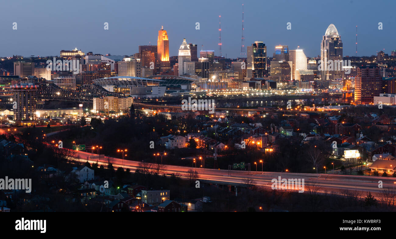 Zersiedelung ist lebendig und gut hier in Cincinnati Ohio im oberen Mittelwesten USA Stockfoto