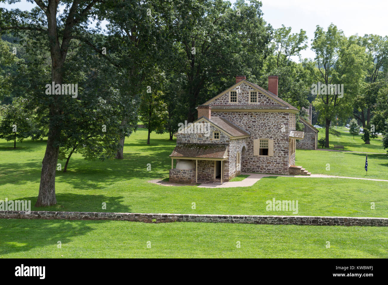 General Washington's Headquarters (Isaac Potts Haus), Valley Forge National Historical Park, Valley Forge, Pennsylvania, USA. Stockfoto