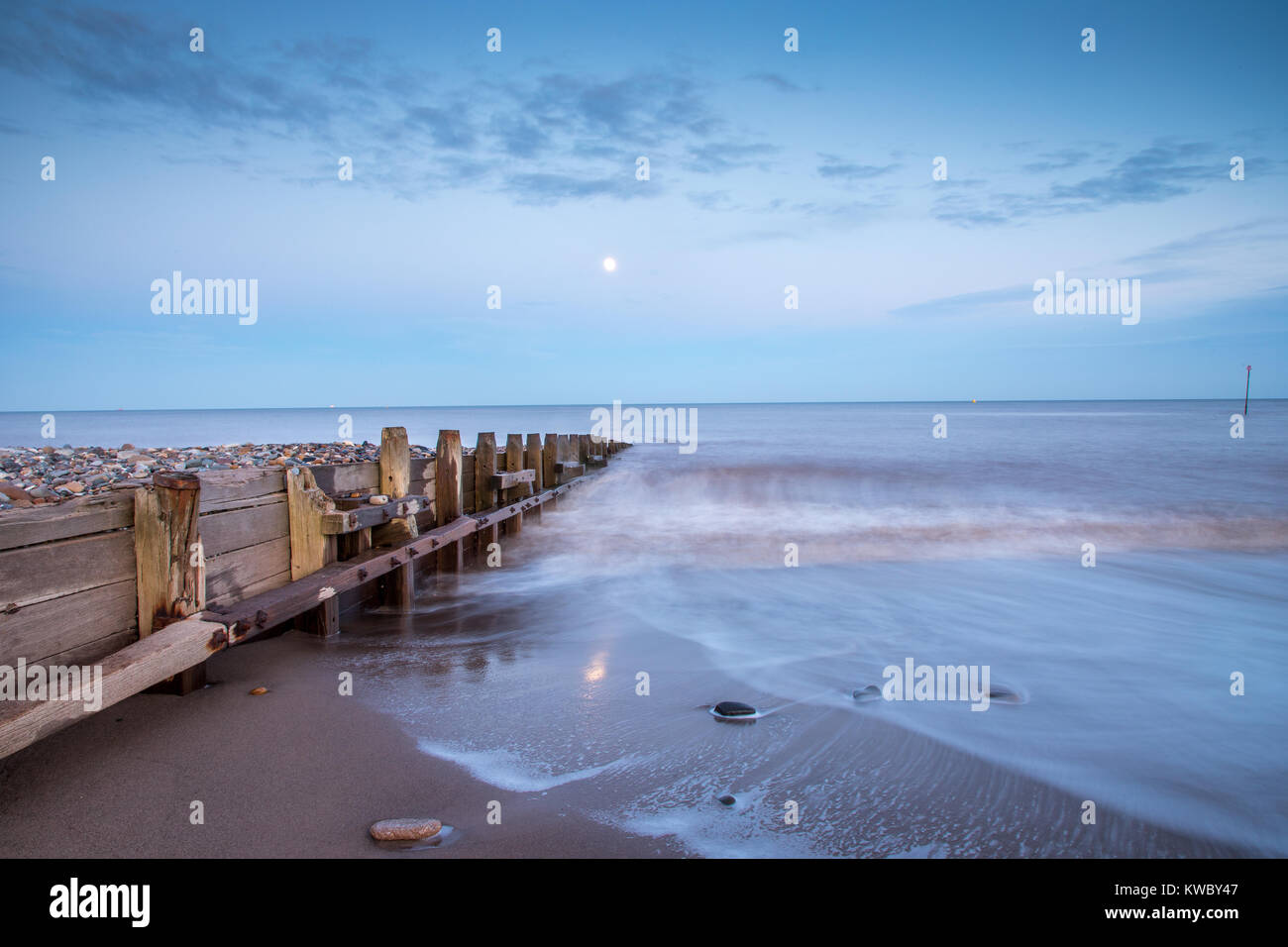 Hornsea Sonnenuntergang Stockfoto