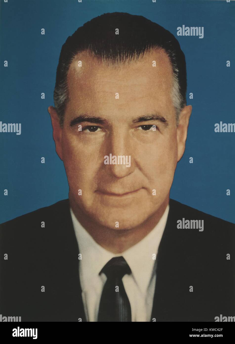 Vizepräsident Spiro Agnew, 1968 republikanischer Kampagne portrait. (BSLOC 2015 14 41) Stockfoto