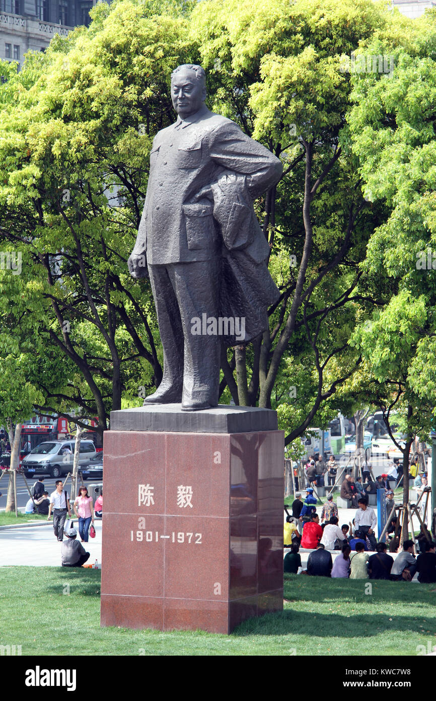 Denkmal des ehemaligen Minister für auswärtige Angelegenheiten von China - Chen Yi Stockfoto