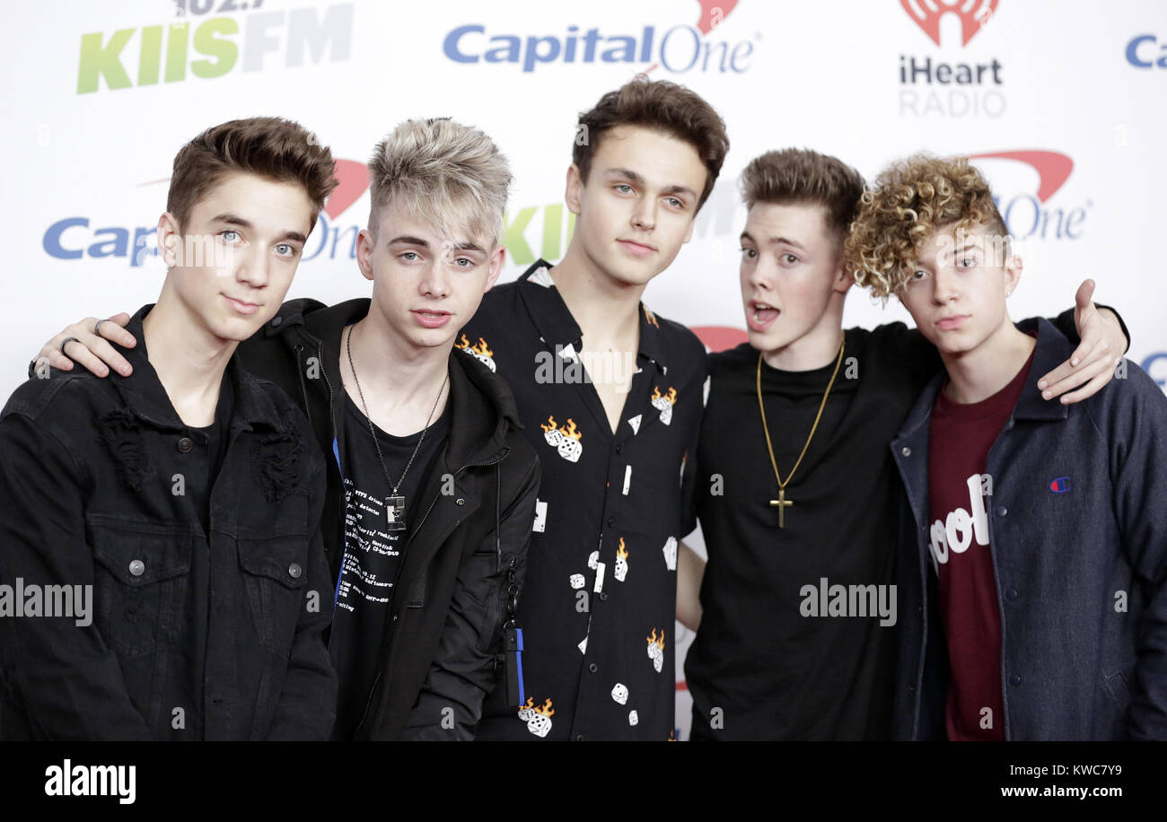 Berühmtheiten besuchen 102.7 KIIS FM's Jingle Ball 2017 im Forum Mit: Corbyn Besson, Jona Marais, Zach Herron, Daniel Seavey, Jack Avery, warum gehen wir nicht Wo: Los Angeles, Kalifornien, Vereinigte Staaten, wenn: 01 Dez 2017 Credit: Brian/WENN.com Stockfoto