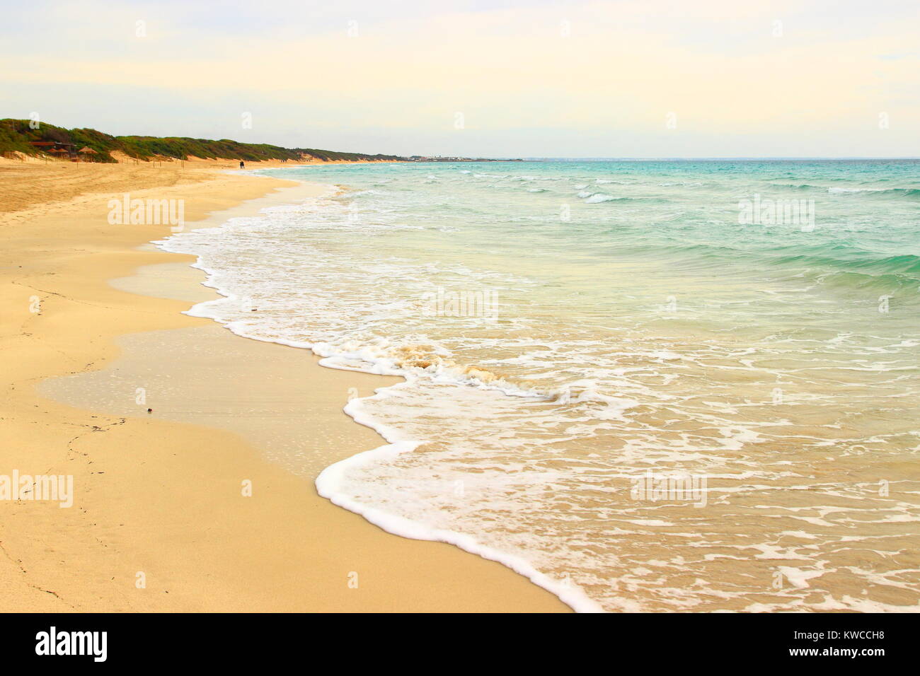 Sandstrand, Apulien, Italien Stockfoto