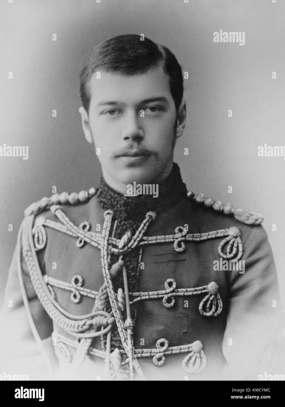 Zar Nikolaus II. von Russland im Jahr 1886, im Alter von 18 Jahren (BSLOC 2017 2 2 4) Stockfoto