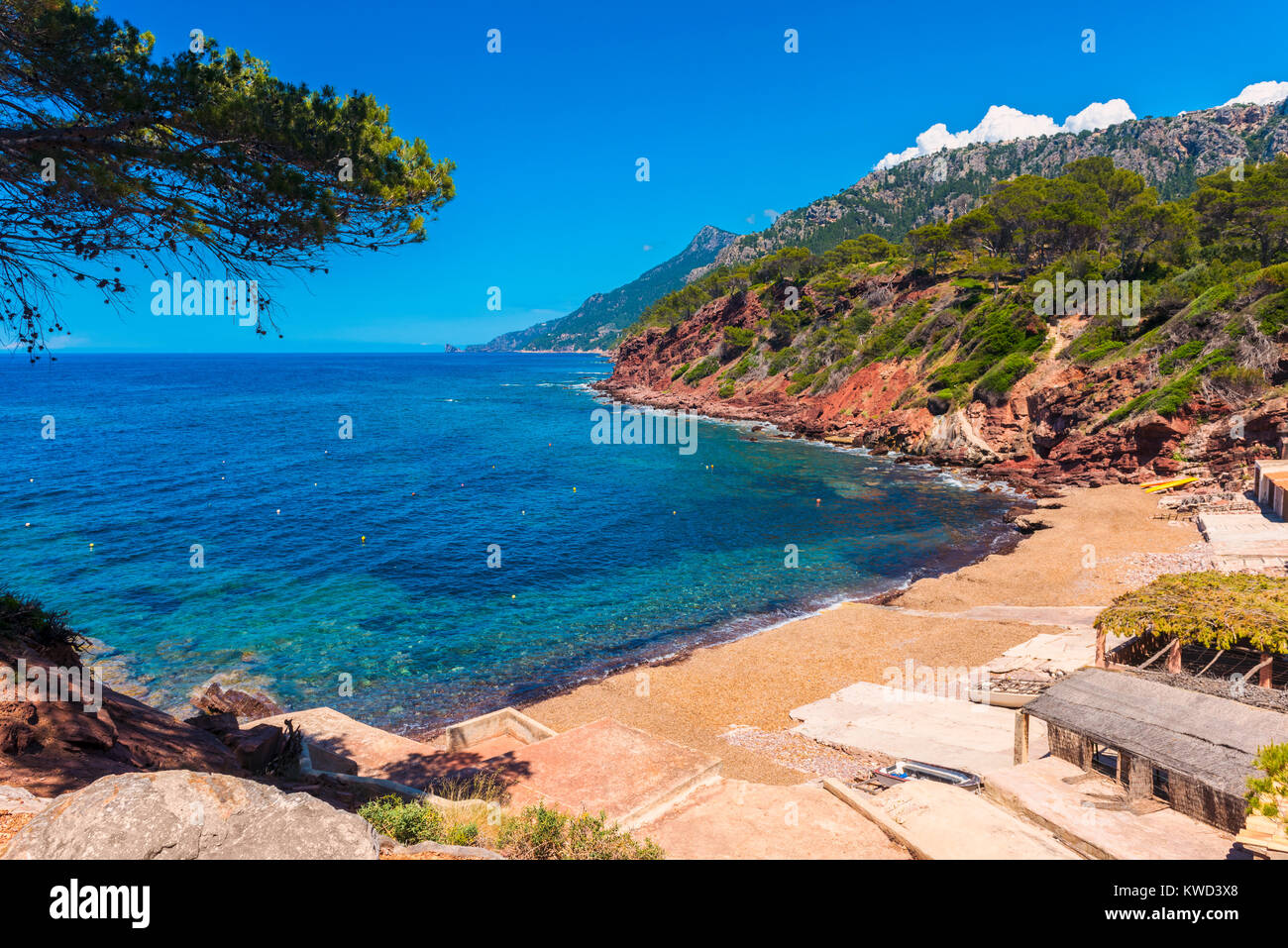 Strand von Port des Canonge Mallorca Spanien Stockfoto