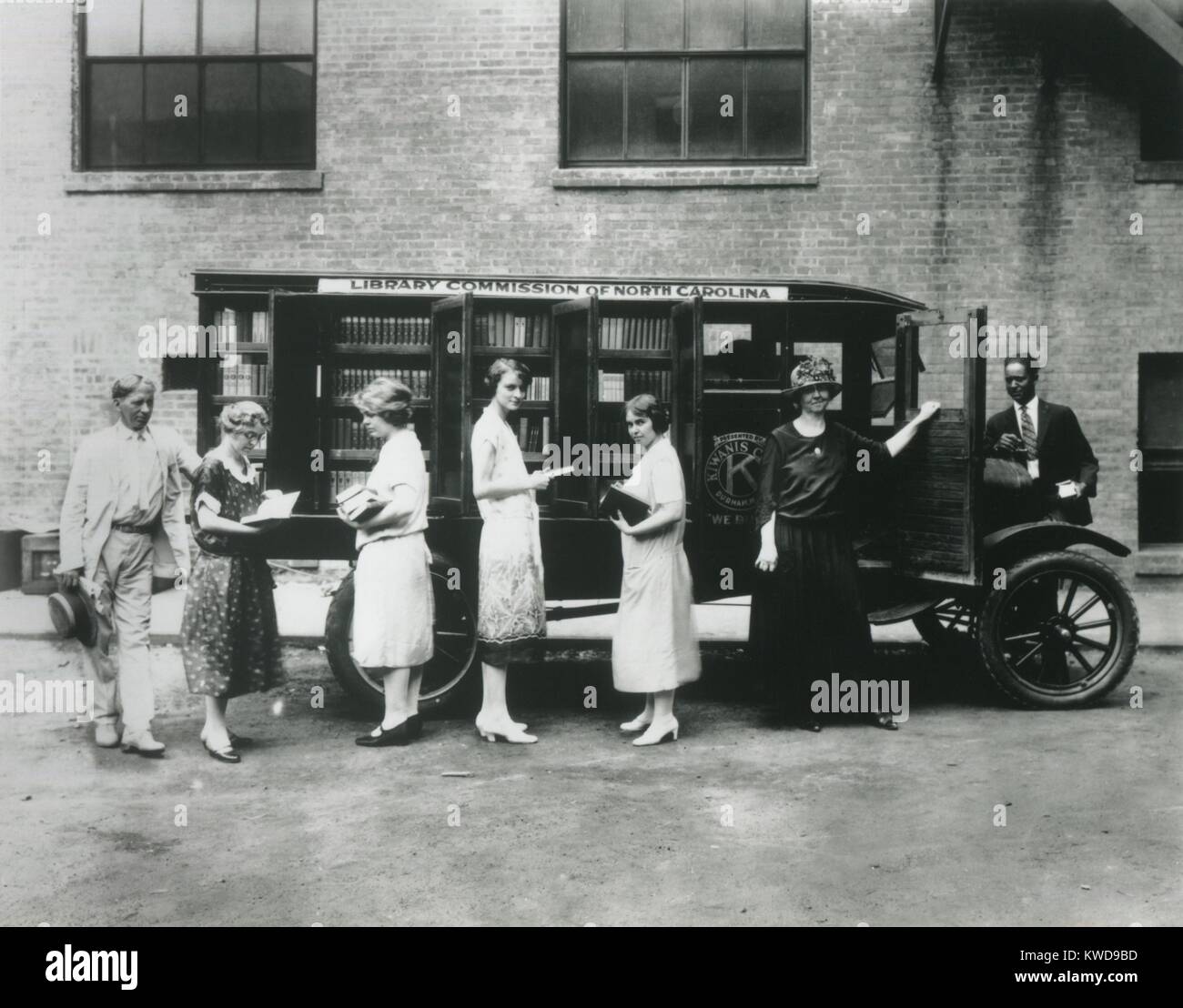 Bibliothek Kommission von North Carolina Buchen mobil in den 1920er Jahren (BSLOC 2016 10 127) Stockfoto