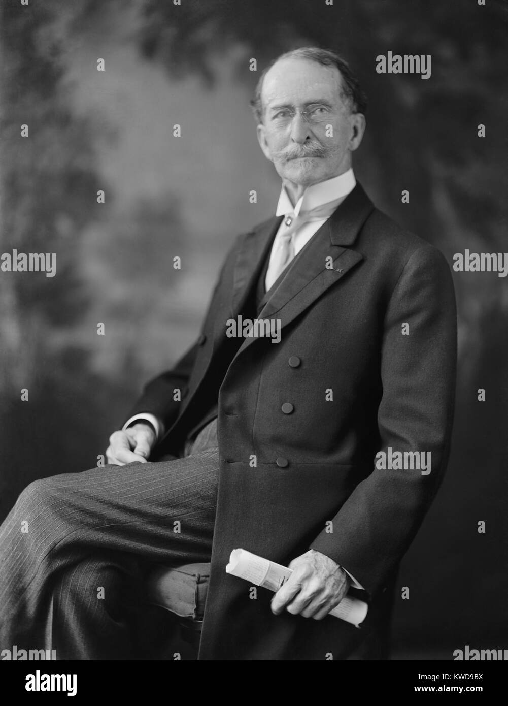 Edward Miner Gallaudet war der Präsident der Gallaudet College für Gehörlose von 1864 - 1910. Er folgte seinem Vater, Pfr. Thomas Hopkins Gallaudet,, wer der "Connecticut Asyl für die Erziehung und Ausbildung von Gehörlosen und Stummen Personen" in Hartford 1817 (BSLOC 2016 10 13) Stockfoto