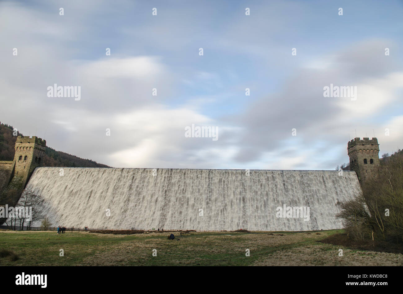 Die Derwent Dam in Derbyshire Peak District Stockfoto