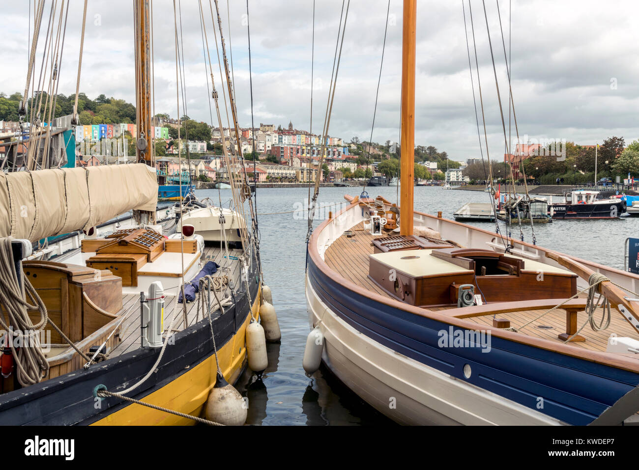 Boote in Bristol, Großbritannien Stockfoto