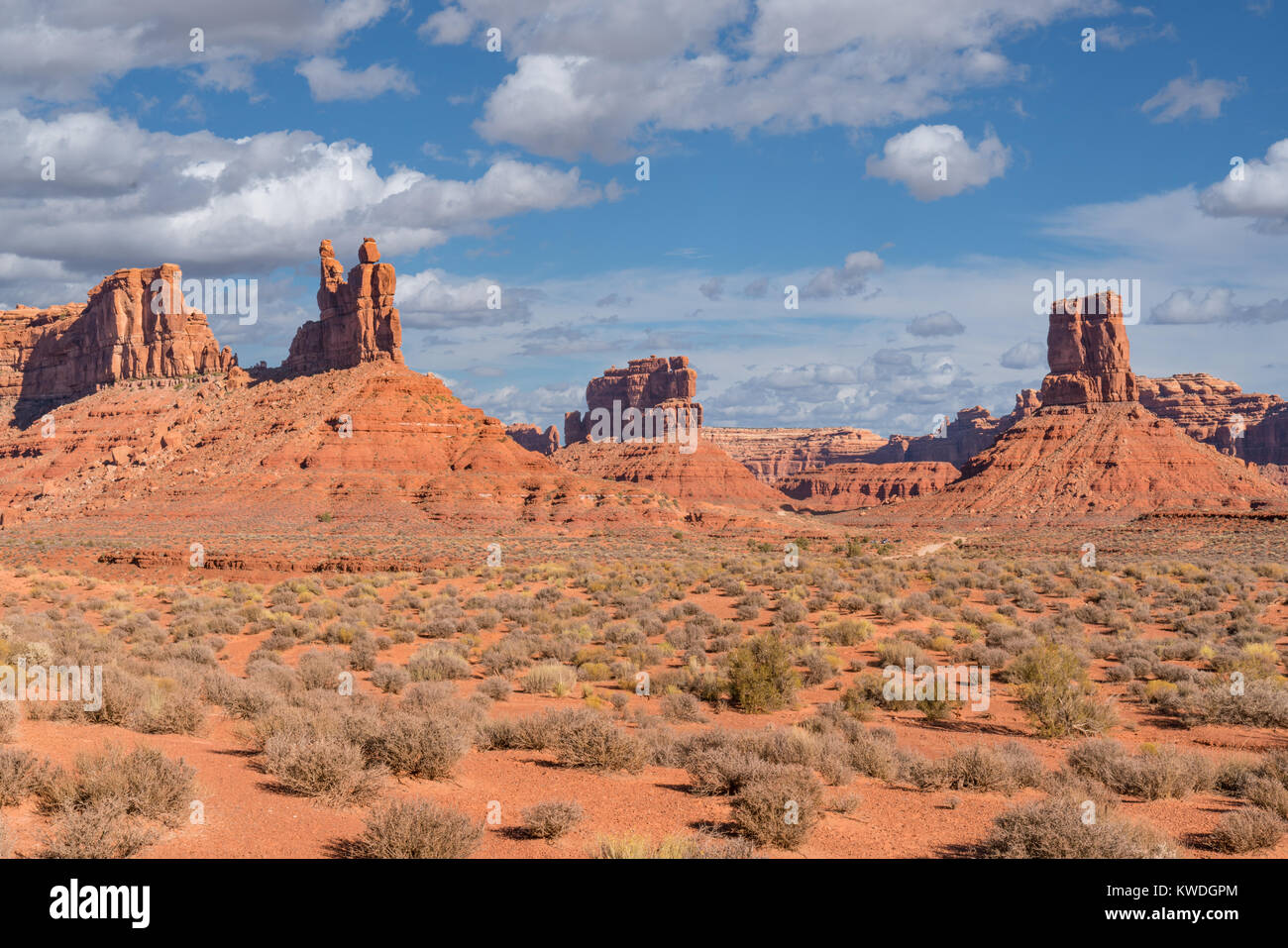 Tal der Götter in Utah innerhalb der trägt, befindet Ohren National Monument. Stockfoto