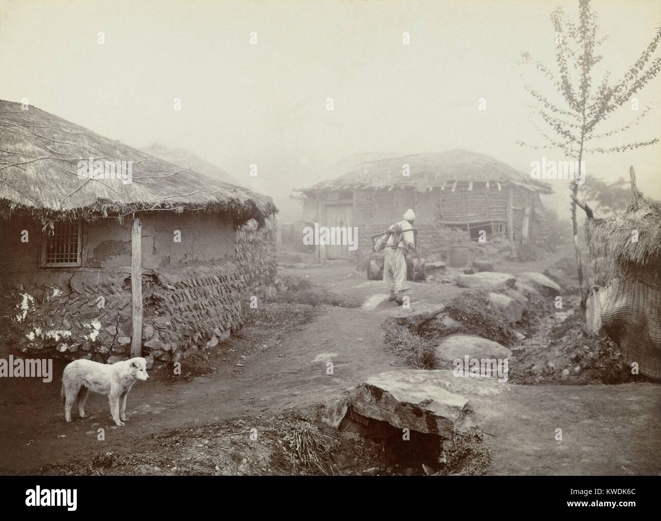Holländische Missionar, Jan Adriani, nahm dieses Foto in Pjöngjang, Korea 1907 (BSLOC 2017 18 76) Stockfoto
