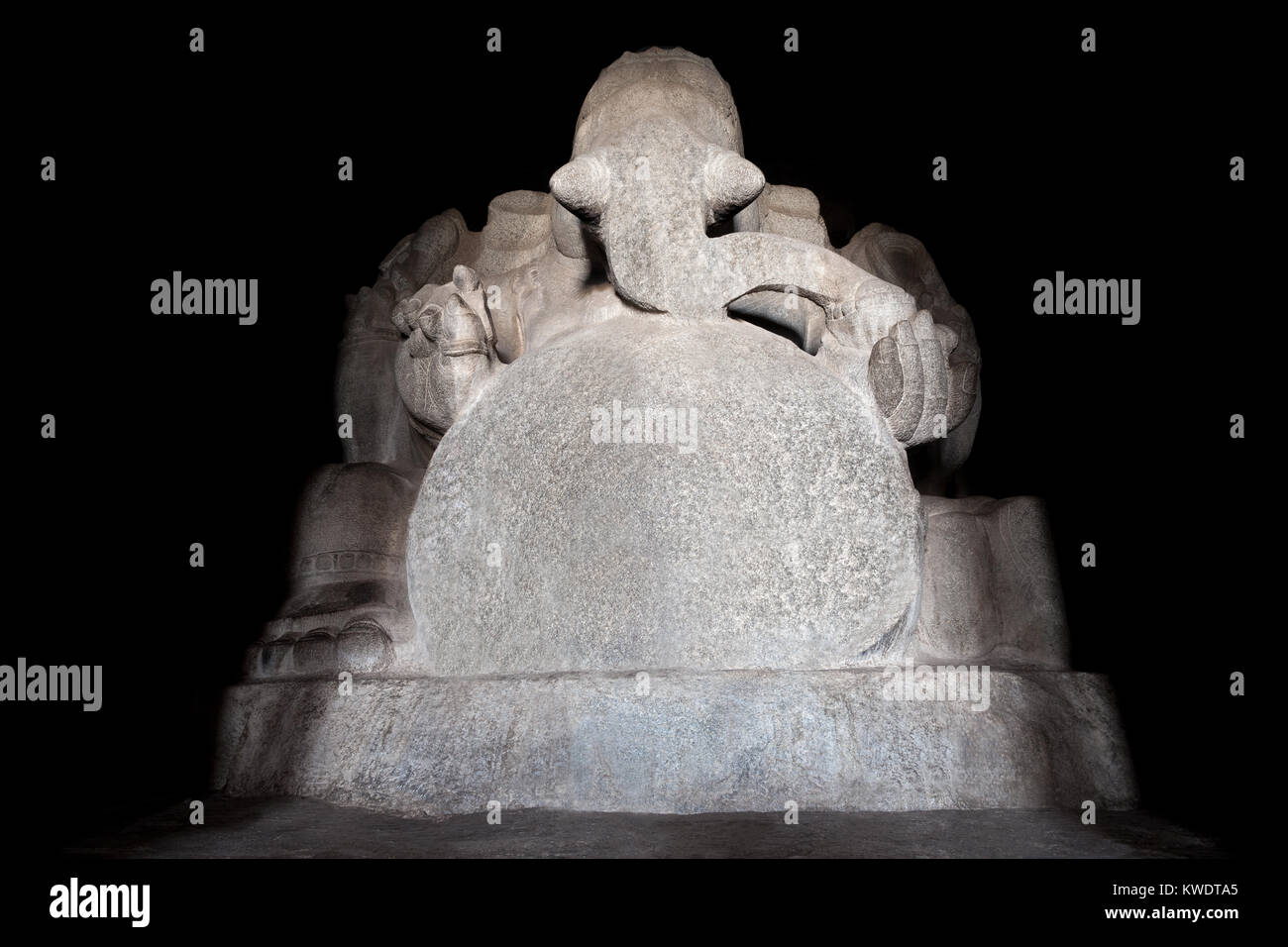 Kadalekalu Ganesha-Tempel, Hampi, Indien Stockfoto