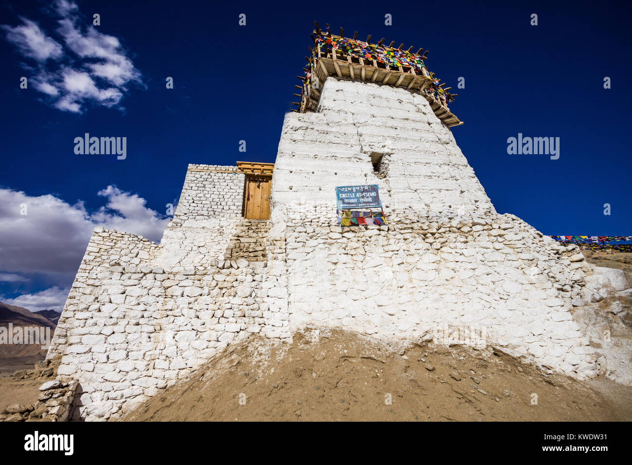 Namgyal Tsemo Gompa in Leh, Ladakh, Indien. Stockfoto